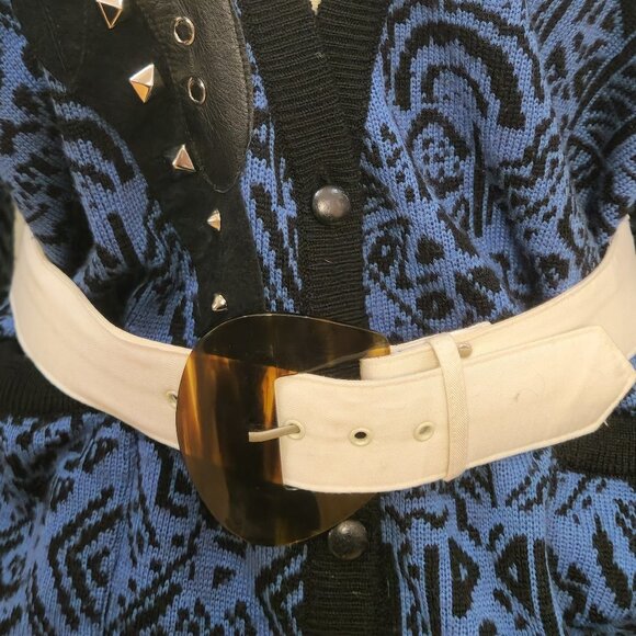 Vintage 3 piece knit  punk rocker set by Vasginie with studs and fringe - Picture 6 of 13